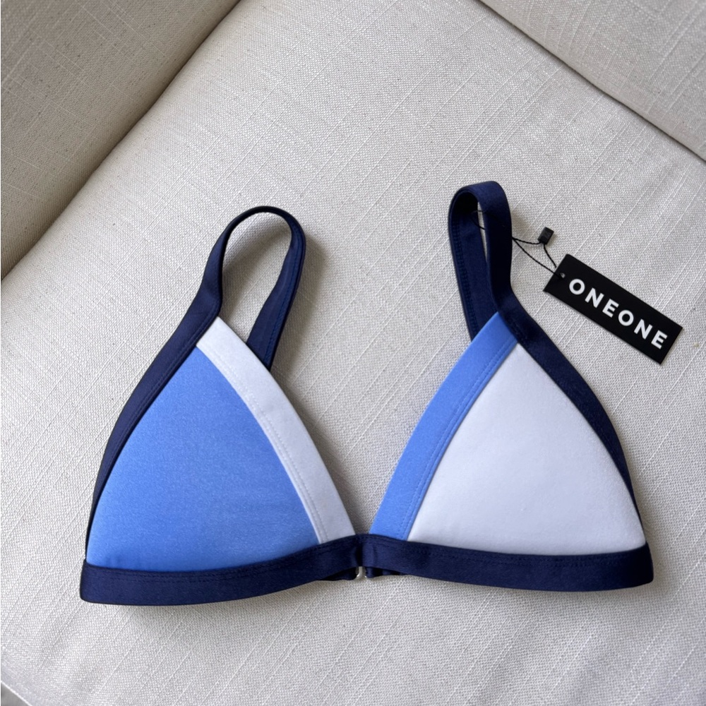 NWT ONEONE Blue and White Bikini